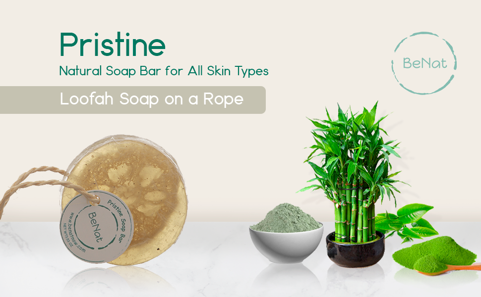 Pristine Soap Bar. Green Clay, Bamboo, and Green Tea.-2
